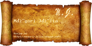 Mágori Júlia névjegykártya